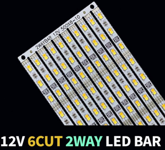 12V 스마트 LED바 2WAY 2835칩 3000K 6500K 60구 50cm, 1개