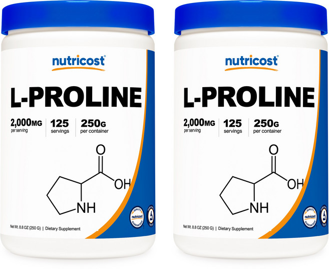뉴트리코스트 L-프롤린 파우더 250g, 2개