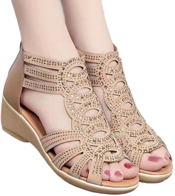 여성용 로마 샌들 쿠셔닝 엄마 슈즈 여성 샌들 Women's Sandals 뉴타임즈 H226Z154