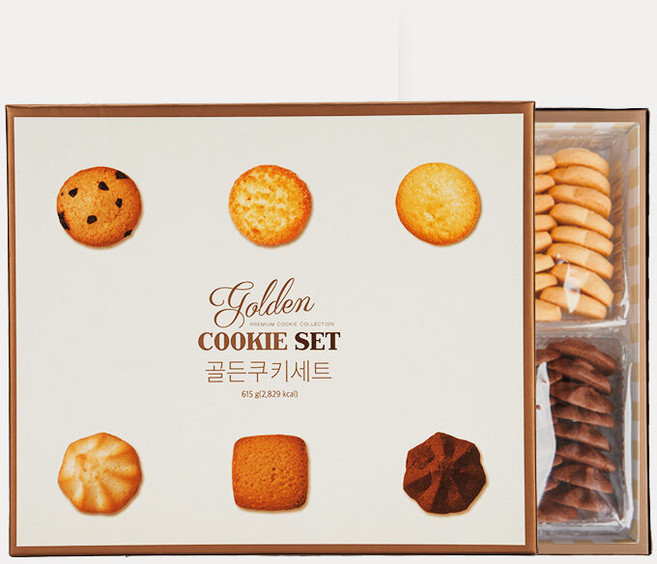 신라명과 골든쿠키세트 620g 선물용쇼핑백, 1개