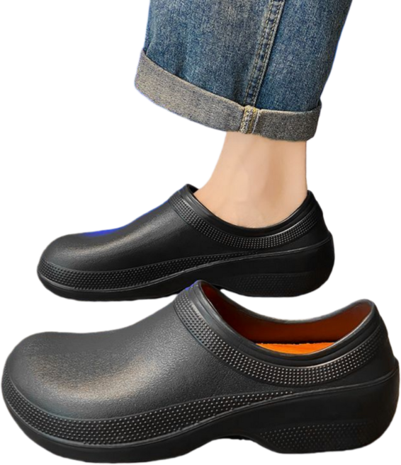 Makone 남녀공용 미끄럼방지 실내화 조리화 심플 주방화