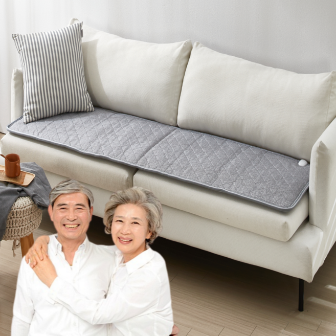 한일좋은자리 전기방석 카본 온열 매트 소파 전기요, 웜그레이, 5인용[50X200]