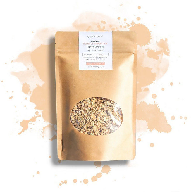 담백고소바삭 플레인바닐라 무설탕 고단백 저당 오트밀그래놀라, 1개, 200g