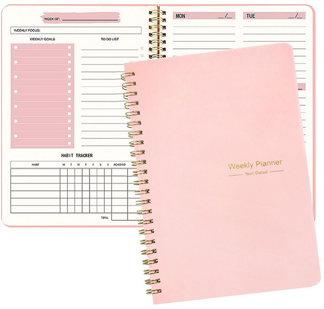 솔로핏 2026 플래너 투두리스트 습관트래커 스터디 플래너 주간 스케줄러, 핑크
