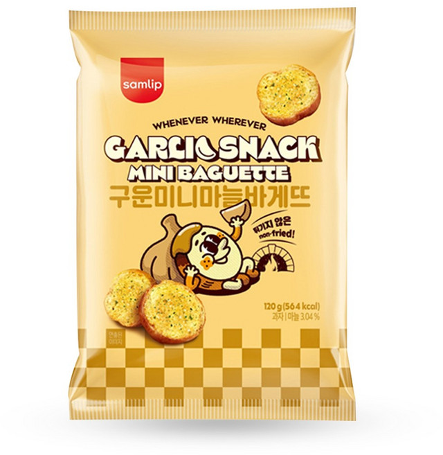 삼립 구운 미니 마늘 바게뜨 과자, 120g, 5개