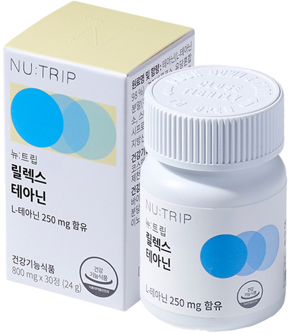 뉴트립 릴렉스 테아닌 800 mg, 1개, 30정