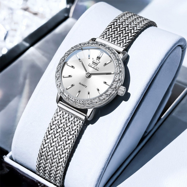 OLEVS 여성손목시계 정품쿼츠 럭셔리 명품 워터프루프 메탈시계