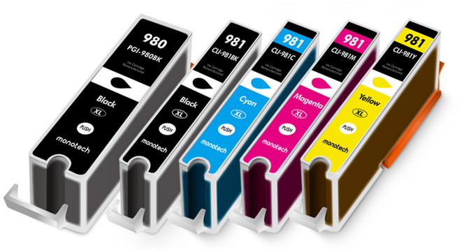 토너피아 5종 세트 PGI-980XL CLI-981XL TS709s TS8190 TS8195 TS8290 TS8295 TS8298 TS8390 TS8391 TS8392 캐논호환잉크, 1세트, 포토검정, 검정, 파랑, 빨강, 노랑