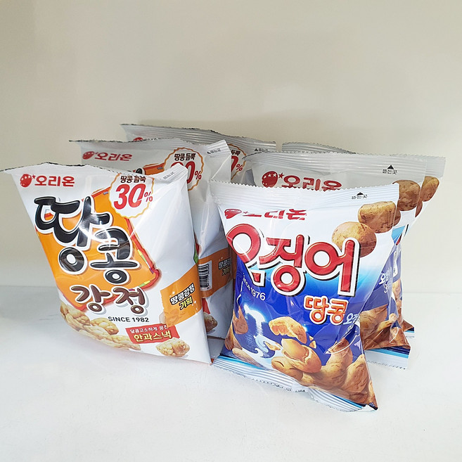 오리온 오징어땅콩 + 땅콩강정 총합, 6개, 178g