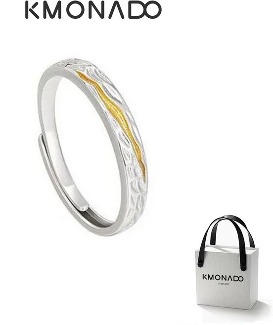 KMONADO 丁達爾效應對戒 刻字情侶款戒指, 1個, 丁達爾效應-（女戒）KMONADO正品保障（品牌禮盒）送人/告白