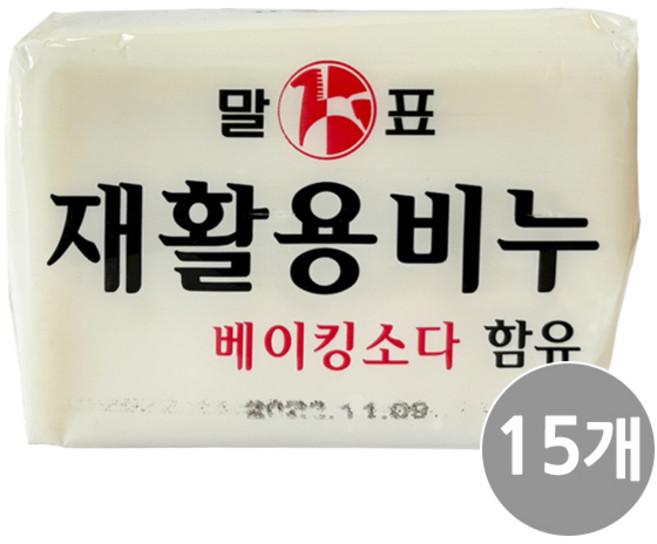 말표천광 재활용 세탁비누g /베이킹소다함유/대용량, 400g, 15개