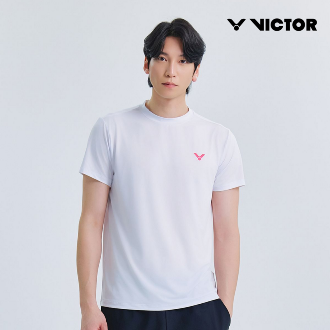 빅터 V 유니크 로고 배드민턴 티셔츠 VT25ATS002M