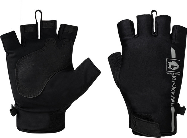블랙야크워크웨어 유틸리티 양손 하프장갑 세트, 블랙, 1개