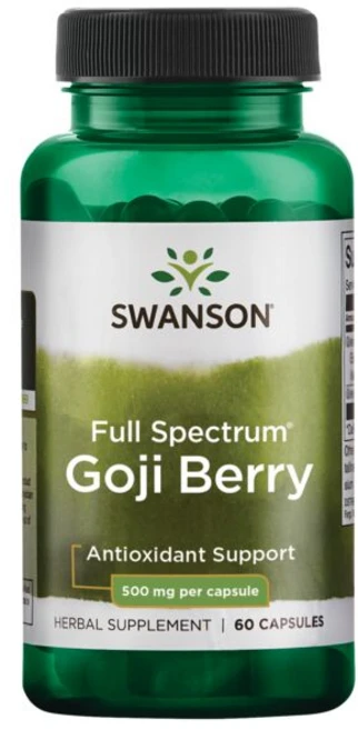 스완슨 풀 스펙트럼 고지 베리 500mg 캡슐, 60정, 1개 - 쿠팡