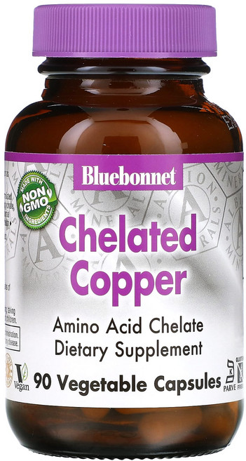 미국산 블루보넷 킬레이트 코퍼 90정 Chelated Copper 구리 BlueBonnet 선물증정, 1개