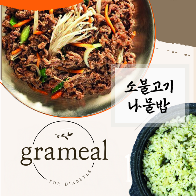 [그래밀] 제육강된장 소불고기 나물밥 도시락 밀키트 노인식 건강식 간편식, 2개, 240g