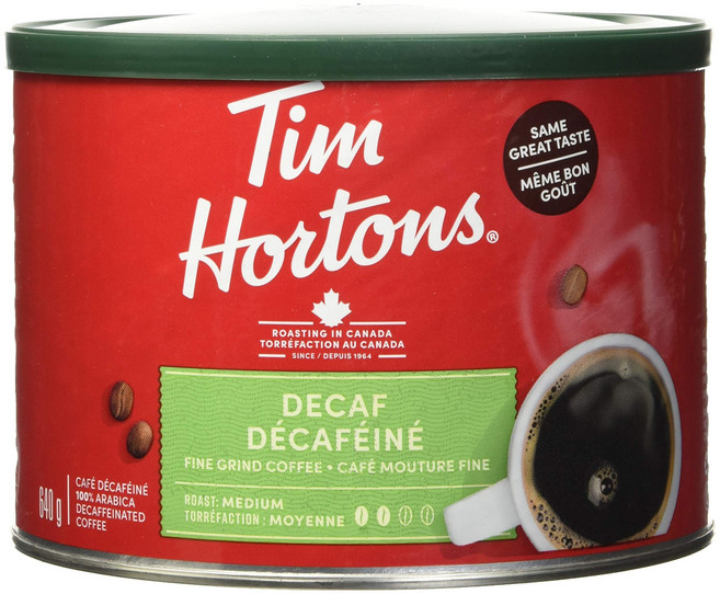 캐나다 국민커피 팀홀튼 Canada Favorite Coffee Tim Hortons Collection, 4.팀홀튼 디카페인 미디엄(미세분쇄) 640g, 640g, 1개