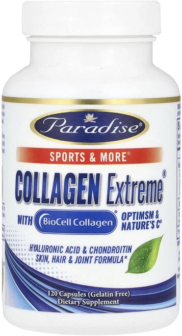 Paradise Herbs BioCell Collagen 함유 Collagen Extreme OptiMSM & Nature’s C 캡슐 120정, ParadiseHerbsBioCellCollagen함유, 1개 - 쿠팡