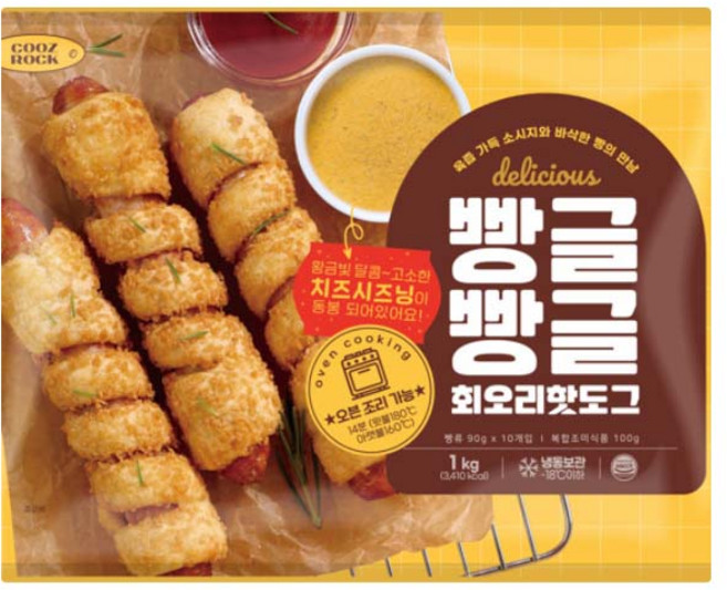 빵글빵글 회오리 핫도그, 1개, 1kg