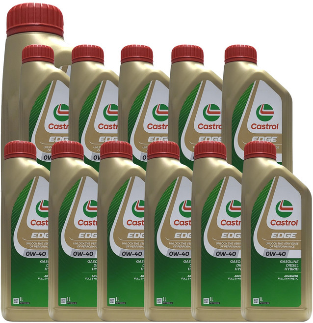 캐스트롤 엣지 0W40 1L x 12개 1박스 가솔린 디젤 하이브리드 100% 합성 엔진오일 (액체 티타늄 유막 특허 기술) BMW LL-04 MB 229.51 RN0710