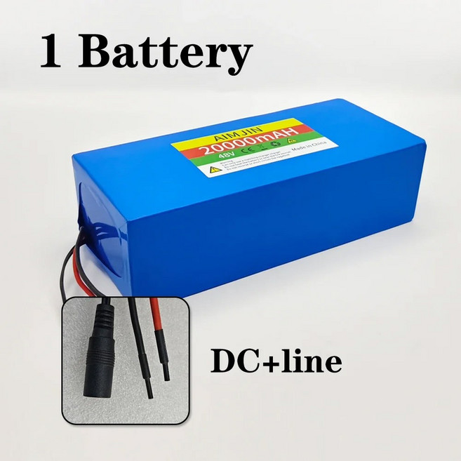 13S5P 배터리 48V 20Ah 18650 스쿠터 산악 자전거 BMS에, XT60 T 1battery, 1개