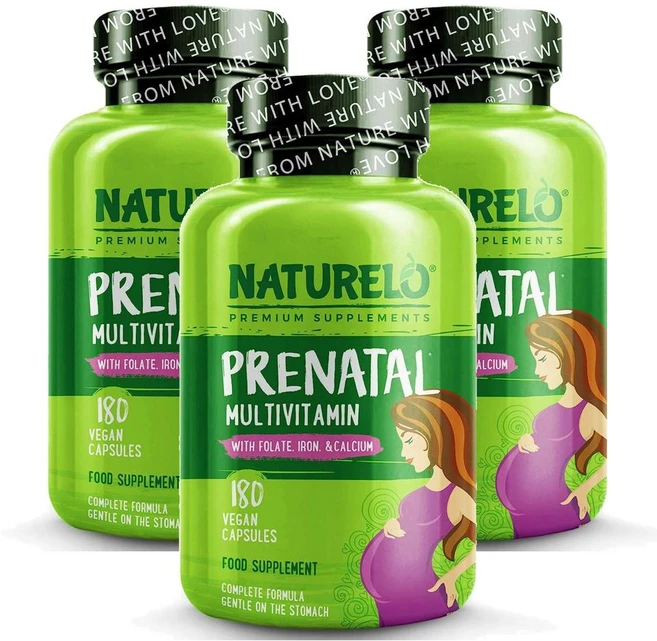 영국 내추렐로 NATURELO Prenatal 프레나탈 임산부 멀티비타민 내추럴 비타민 & 미네랄 캡슐, 3개, 180정 - 쿠팡