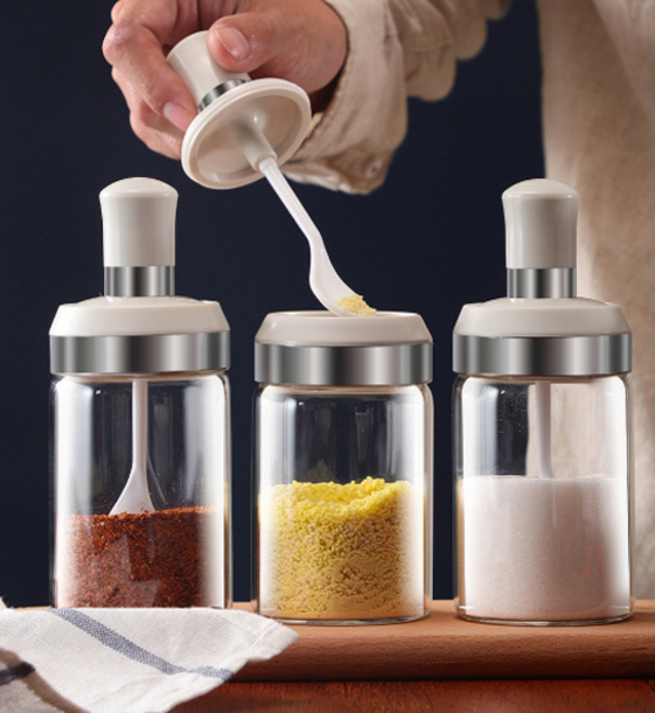 스푼 내장 양념병 (네임스티커) 250ml, 꿀스틱1P (블랙), 1개