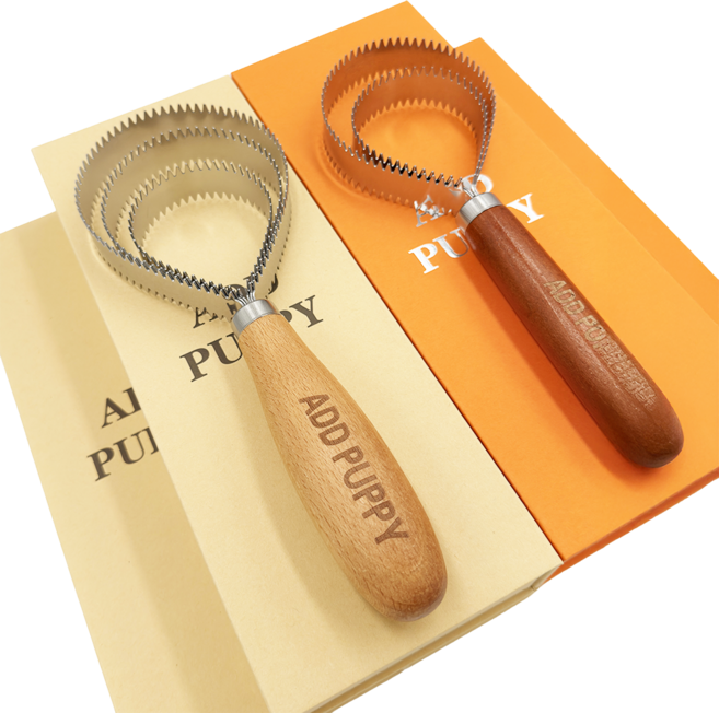 애드퍼피 브러쉬 강아지빗 슬리커 원시림곰빗, 1개, 2중날 타공스트랩 세트