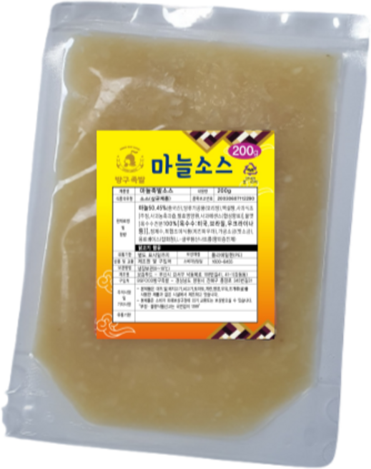 새콤달콤 방구족발 보쌈 양념 마늘소스 200g 캠핑용, 1개