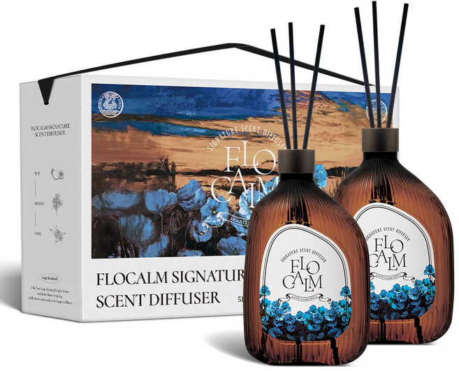 플로캄 프리미엄 대용량 디퓨저 선물세트 박하선 Pick 519ml, 1개, 밤쉘향