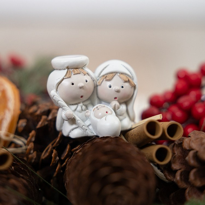 아기예수 패밀리장식, 화이트, 1개