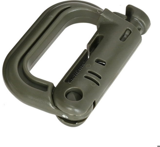 Grimloc Molle 카라비너 D 잠금 링 플라스틱 클립 스냅 타입 링 버클 카라비너 키체인 ITW 패스너 백 버클 5 개, [01] Army Green