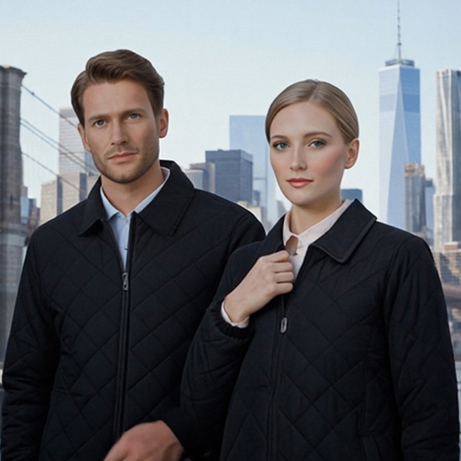 본보 다이아몬드 퀄팅 패딩자켓 남녀공용 간절기 겨울 점퍼