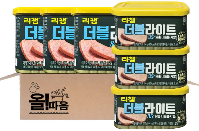 동원 리챔 더블라이트 340g 3개 +200g 3개