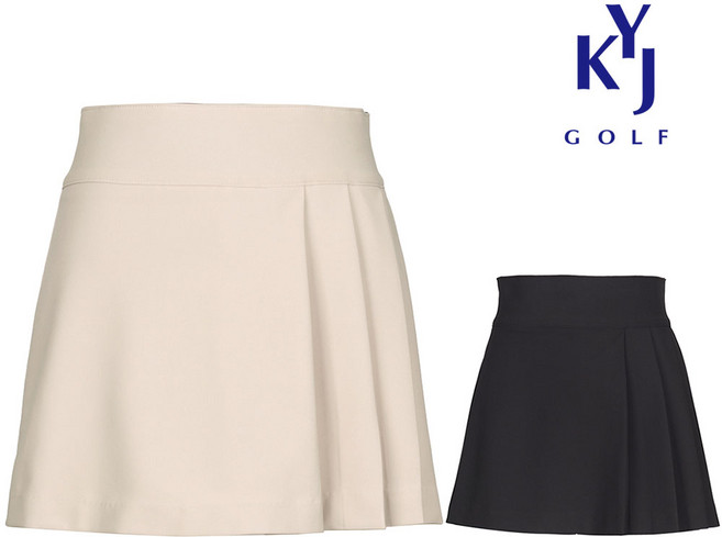 [김영주골프] 여름 사이드 플리츠 뱃살보정밴드 여성 골프 치마바지 DOMLSK09