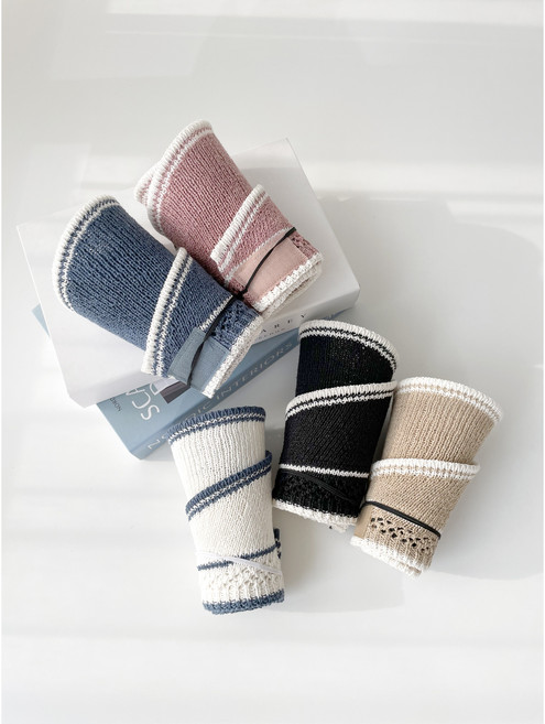 여름 나들이 모자 니트 돌돌이 썬캡 - 블랙 블루 핑크 베이지 화이트