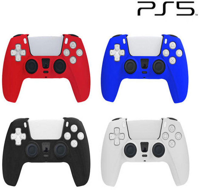 PS5 듀얼센스 무선컨트롤러 실리콘케이스 패드실리콘커버, 1개, 블루, 블루