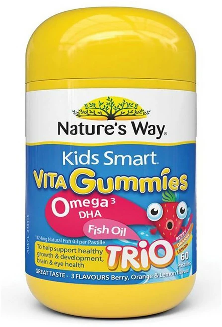 호주 네이쳐스웨이 키즈 어린이 오메가3 트리오 구미 60정, 1개 - 쿠팡