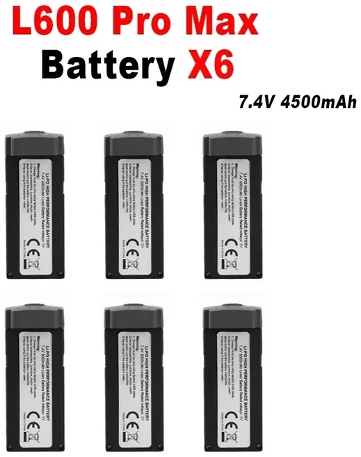 LYZRC L600 ProMax 드론 배터리 7.4V 4500mAh 30분 수명 Dron Quadcopter 액세서리, 02 L600 ProMax 6B