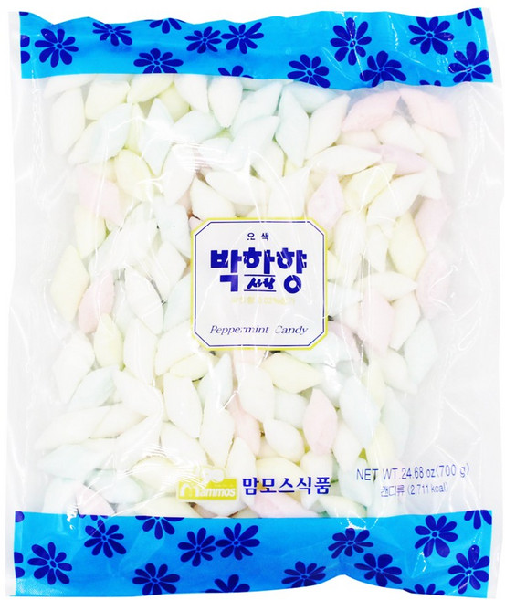 맘모스 오색 박하향 사탕 700g 캔디 젤리 가위박하, 1개