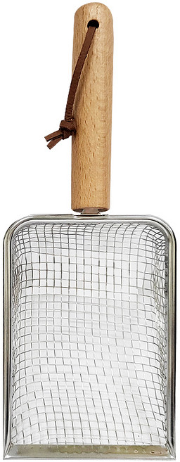 [블루마토] 고양이 촘촘 모래삽 서브 모래삽 - 나무손잡이 4.5mm (CSS004), 메탈, 1개