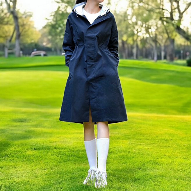 LUCETE 프리미엄 여성 골프 비옷 우비 바람막이 레인코트, LC01-03 모던네이비, 1개
