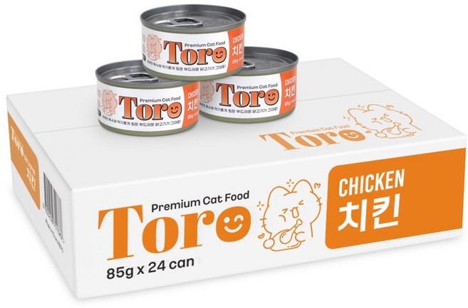 토로 고양이캔, 24개, 85g, 치킨