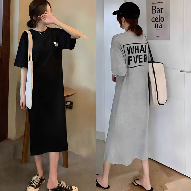 ROJI 하이슬릿 롱 원피스 2P