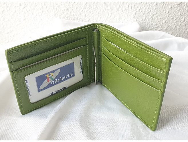 큐티케이 머니클립 가죽 남자지갑 슬림 반지갑 남성 카드 명함