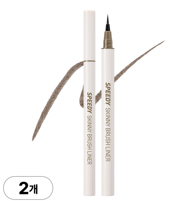 페리페라 스피디 스키니 브러쉬 라이너, 003 뮤티드애쉬, 2개