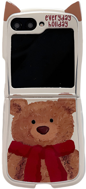 갤럭시z플립5 z플립6 z플립7 투명 실리콘 캐릭터 핸드폰케이스