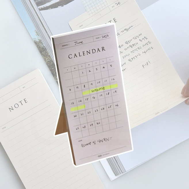 스탠딩 떡메모지 70x143mm 60매 팝업 메모사인 삼각대 체크리스트 유선 모눈 스케쥴 캘린더 가계부 양식