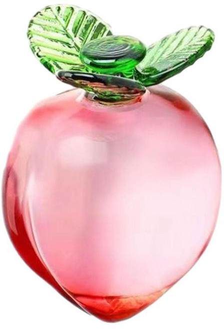 유리 과일 장식 과일 장식 문진 데스크탑 책장 탁상 중심에 대한 귀여운 크리스탈 동상 조각, 복숭아