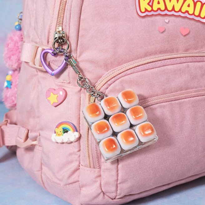 콩이네리본 모닝빵 식빵3 키보드 키캡 키링 딸깍이 소리 좋은 키캡 키링 가방장식 청축키보드 피젯키링 9구